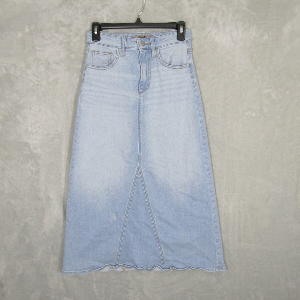 JOE'S Jeans Denim Maxi Skirt Womens 24 Light Wash Jean Long